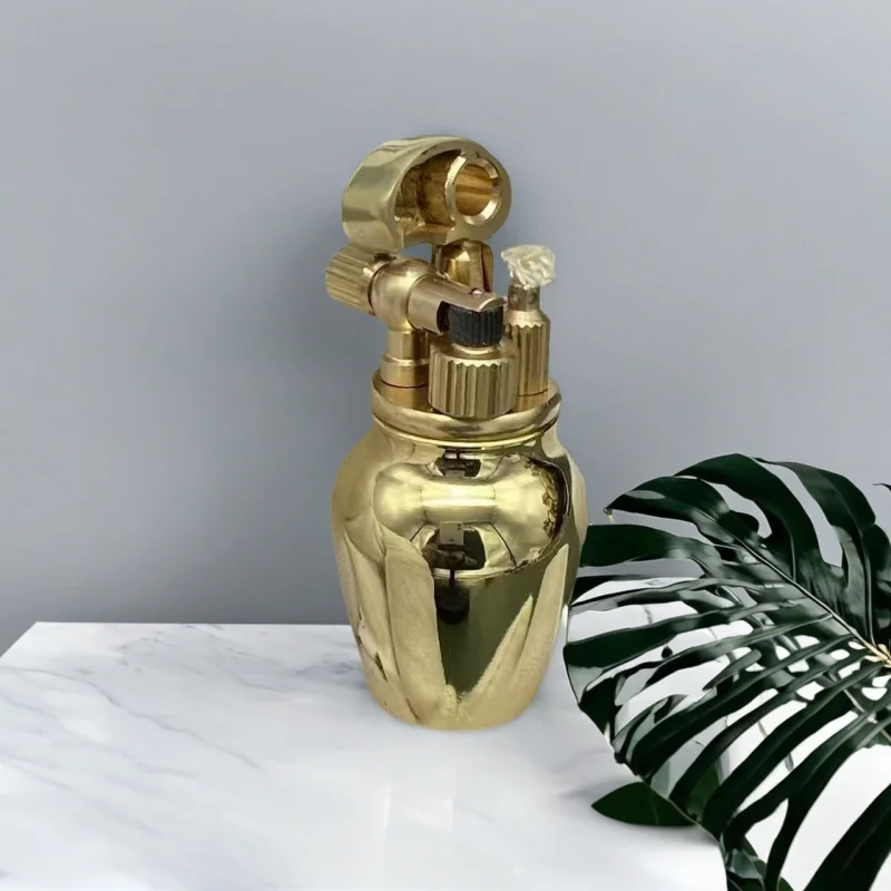 

Pagani Personalizedcreative Mini Retro Side Slip ManualOld-fashioned Grinding Wheel Lighter Brass Iifting Arm Integrated Lighter