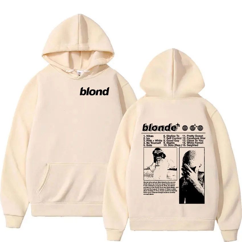 

Rapper Frank 2024 New Album Hoodie Men's Retro Fashion Blond Oversized Sweatshirt Y2k Unisex Hip Hop Pullover Hoodies Streetwear