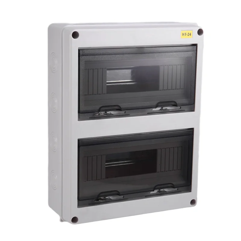 

RMWIN-Htseries ABS IP65 Waterproof Electrical Box 24WAY With Lock For Outdoor Circuit Breaker Protection