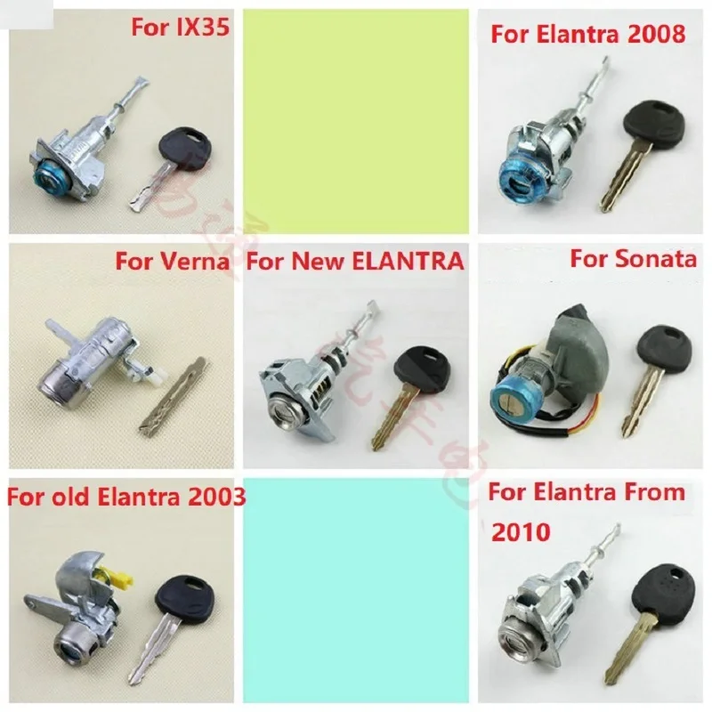 Full Car Lock Core For Hyundai IX35 Elantra Verna Sonata Car Central Control Door Lock Left Front Door Key