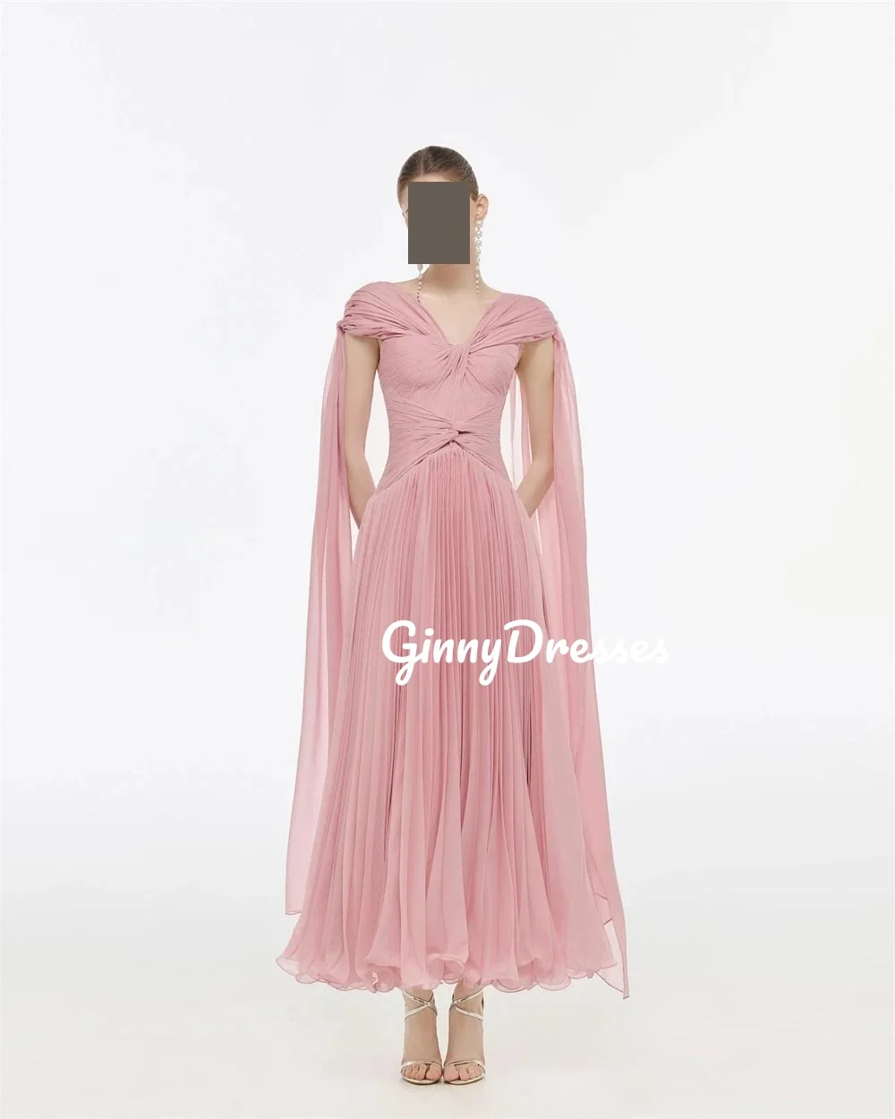 Elegant Customized V-Neck A-Line Floor-Length Formal Occasion Dresses Ruffle Zipper Up Sleeveless Lining Formal Occasion Dresses