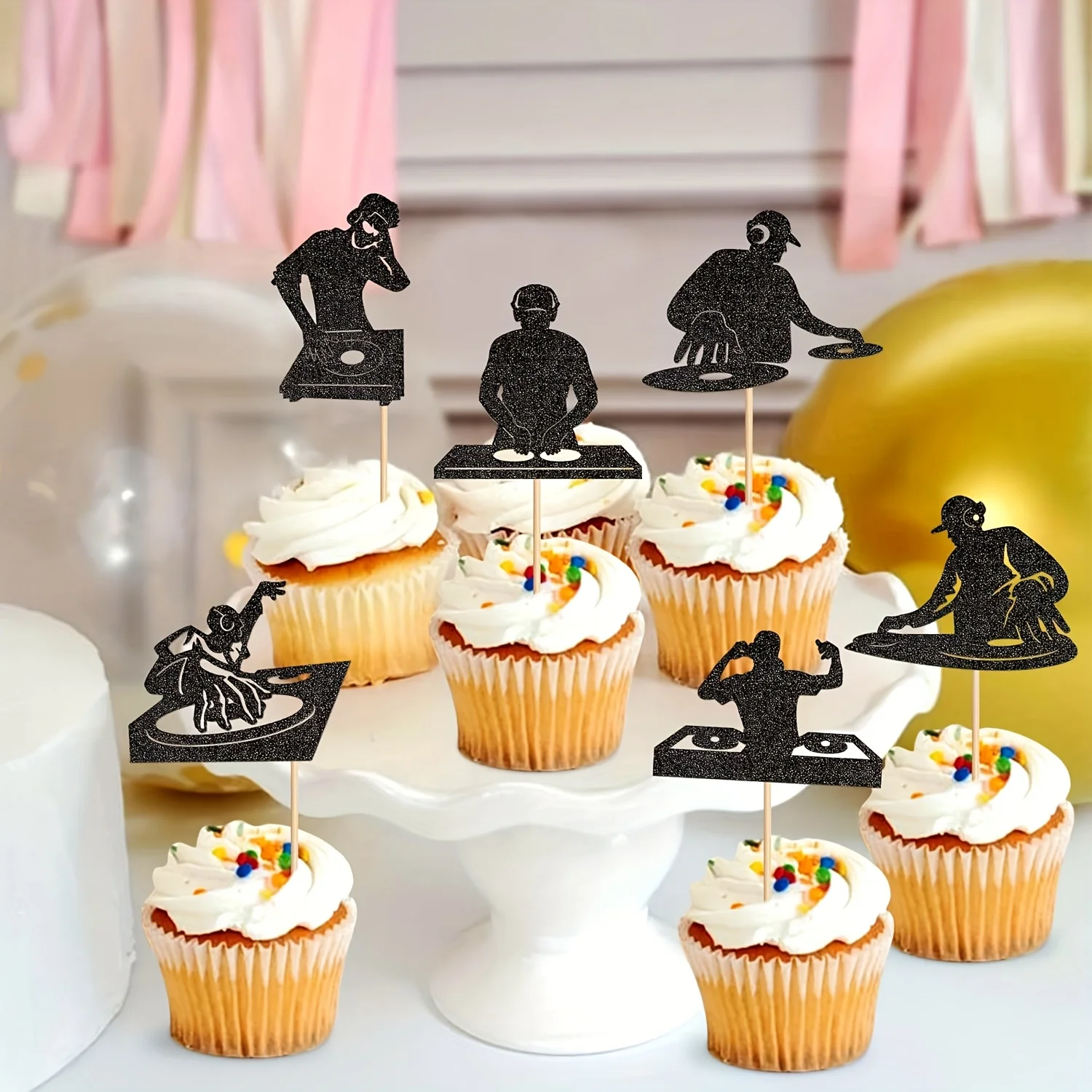 12Pcs Dj Cupcake To…