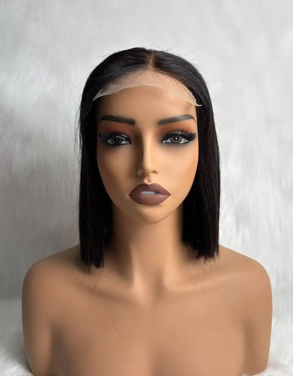 

8 inch 4X4 Transparent Lace Straight Bob Wig