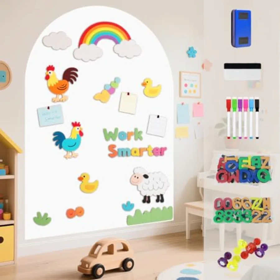 

Магнитная наклейка на стену Arch 40x32 дюйма, самоклеящаяся магнитная доска для стен с буквами и жидкими мелами, съемная