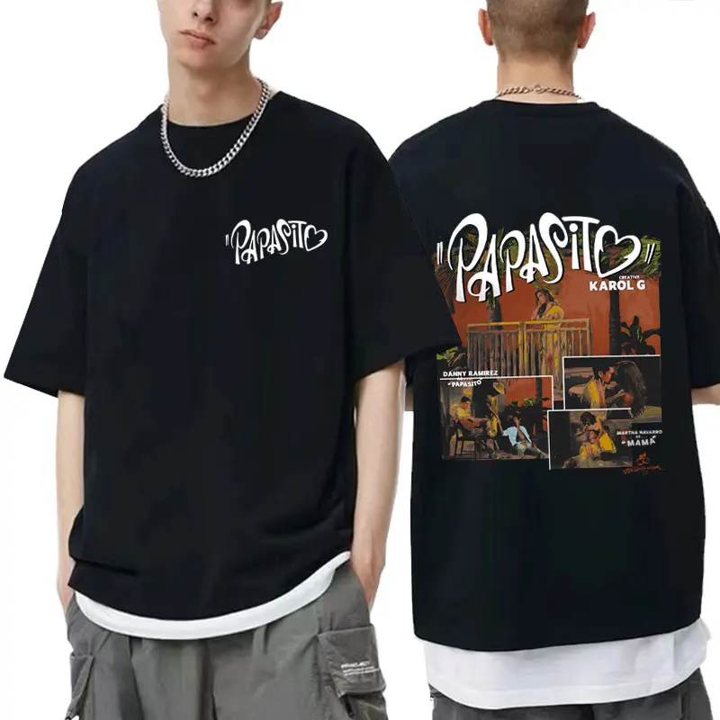 

Hot Sale Singer Karol G Tropicoqueta Papasito 2025 Album T Shirt Men Women Clothing Oversized Streetwear Male Fashion T-shirt