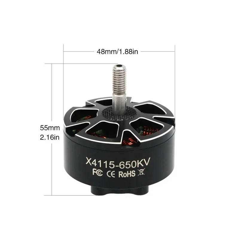 A93P For RC Multirotor Quadcopter Drone Motor X4115 650KV Brushless 3-8S FPV Freestyle Drone Parts