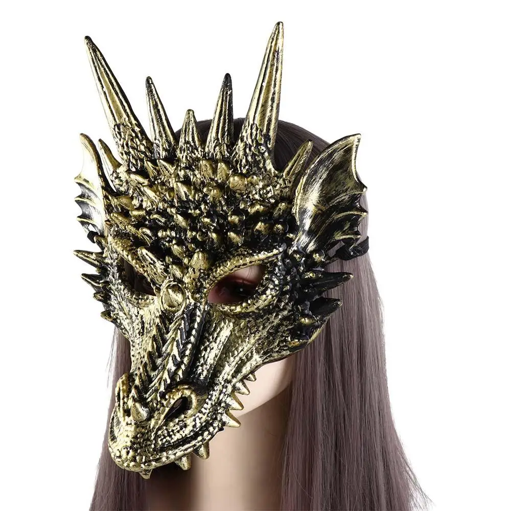 Pour hommes Halloween dinosaure nouvel an décoration carnaval Halloween Festival Cosplay accessoire mascarade Anime masque Dragon masque