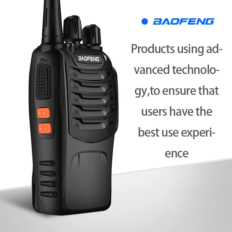 2 Stks/partij Baofeng BF-888S Walkie Talkie Two-Way Radio Set Bf 888S Uhf 400-470Mhz 16CH walkie-Talkie Radio Transceiver