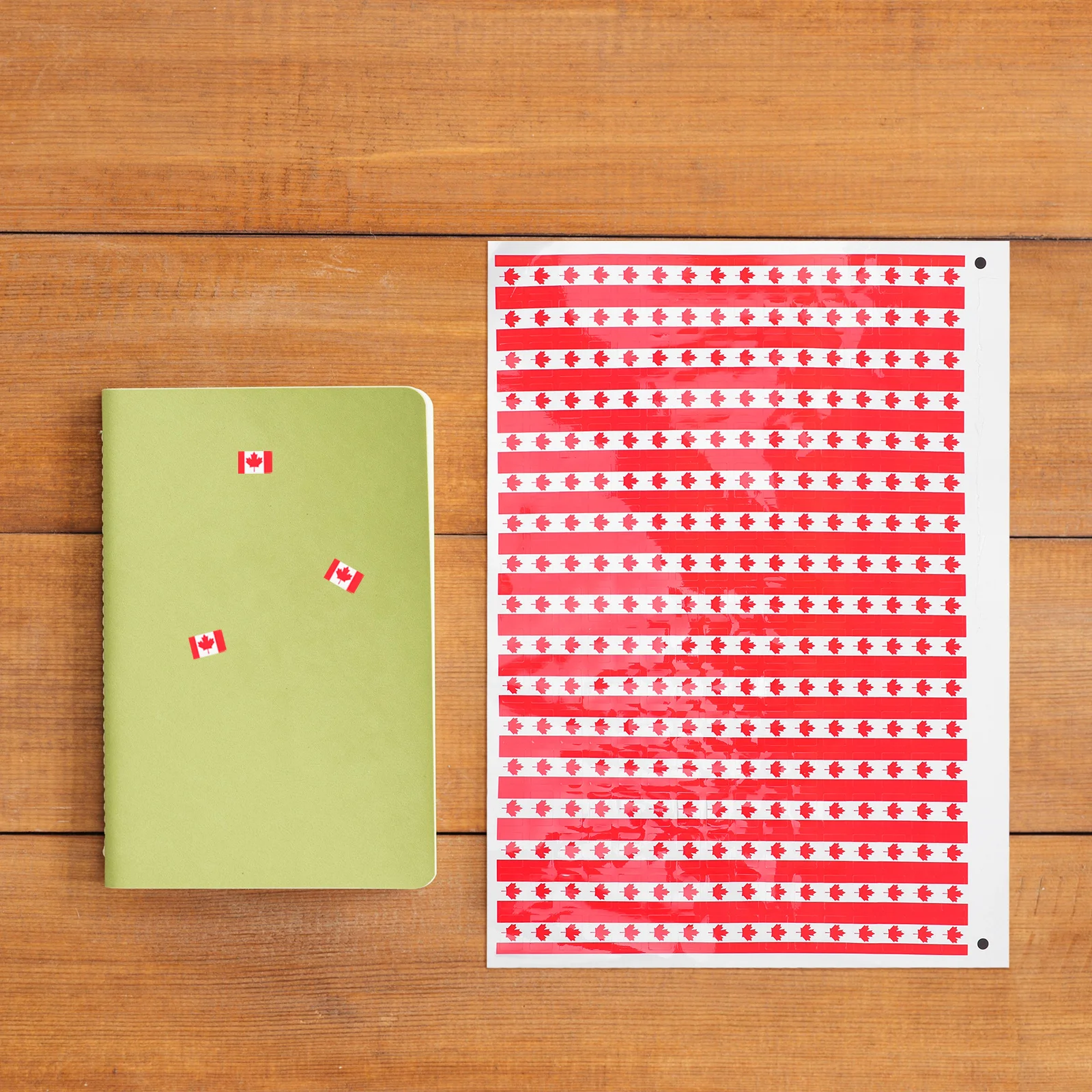 

260Pcs Maple Leaf Canadian Flag Stickers Waterproof Decals for Laptops Cars Windows Journals Scrapbooking Decor