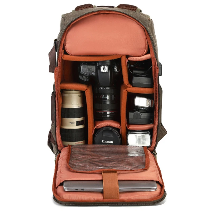 Multi-Functional Pearl Cotton Single Reflex Camera Bag with Magic Tape Separator Photography Digital Bag Accessories Free DIY...