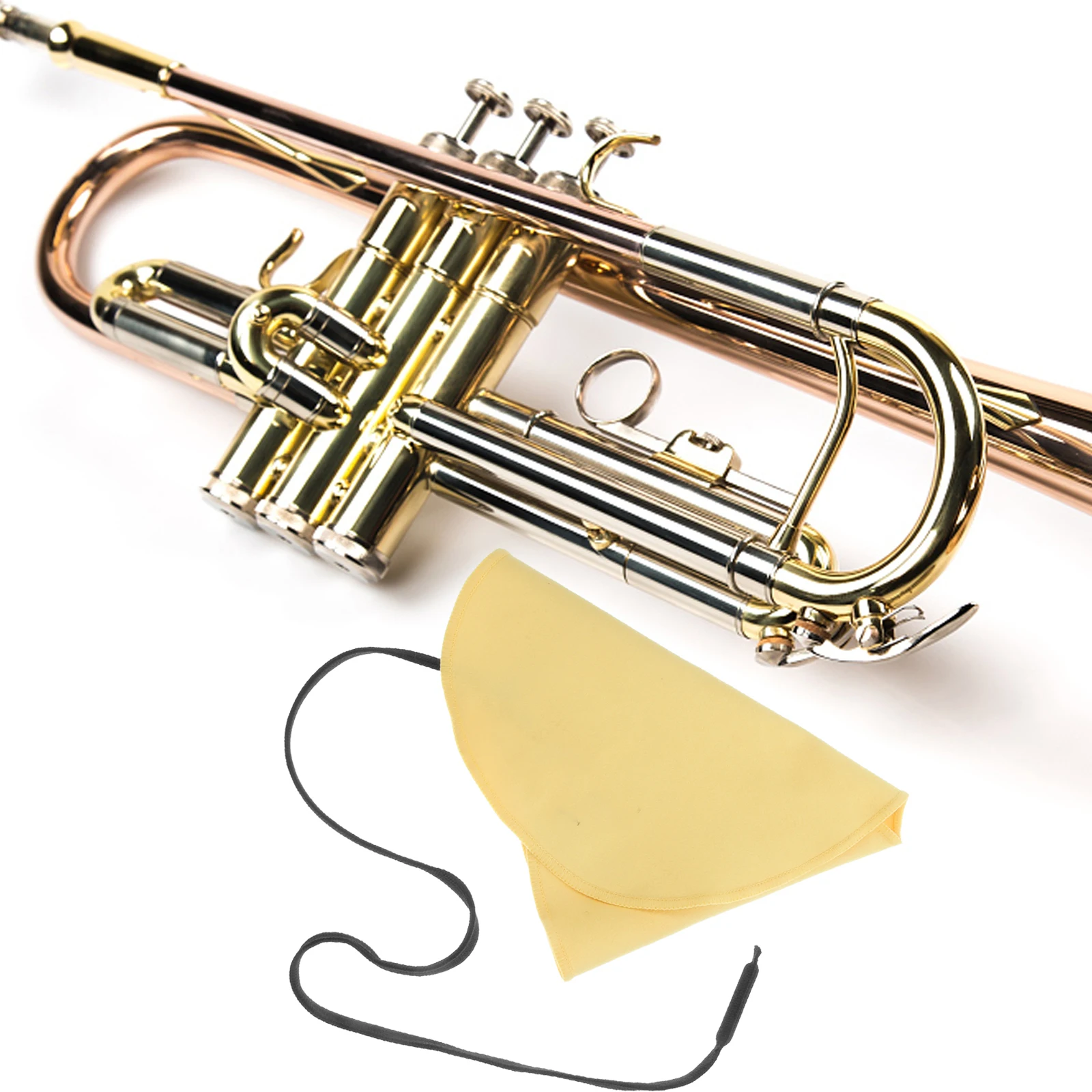 

Sax Cleaning Cloth Saxophone Cloths Alto Accessories Swab Yellow Fabric Instrument