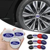 4Pcs 56/60/65mm Car Wheel Stickers Center Hub Cap Car Emblem Badge Decal For Ford Focus Fiesta Ranger Mondeo S-MAX Kuga Mustang