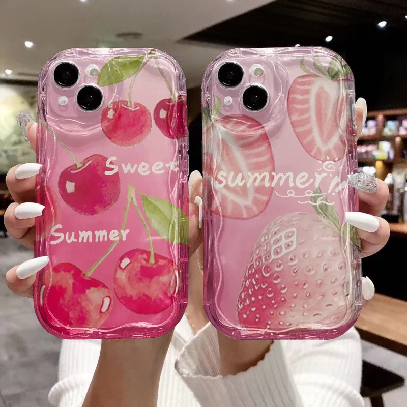 

Прозрачный чехол для телефона Summer Fruit для Xiaomi Redmi Note 14 13 12 Pro Plus 12S 11S 10S 10 11T 11 9 PRO Turbo 4 14C 13C 13 12C Cover