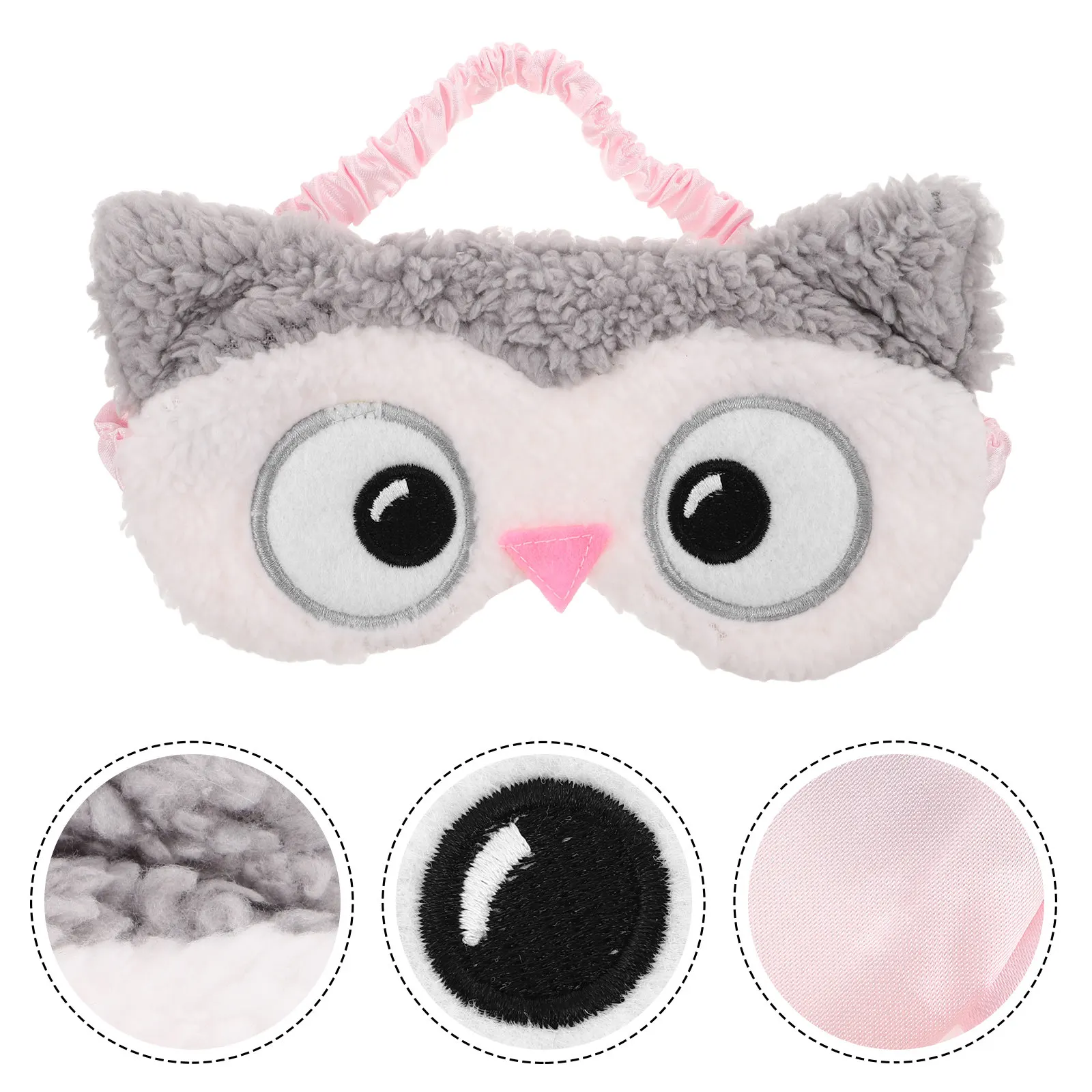 Adorable Glasses-Style Mask Soft Comfortable Light Blocking Sleep Blindfold for Bedtime Naps Rest Animal