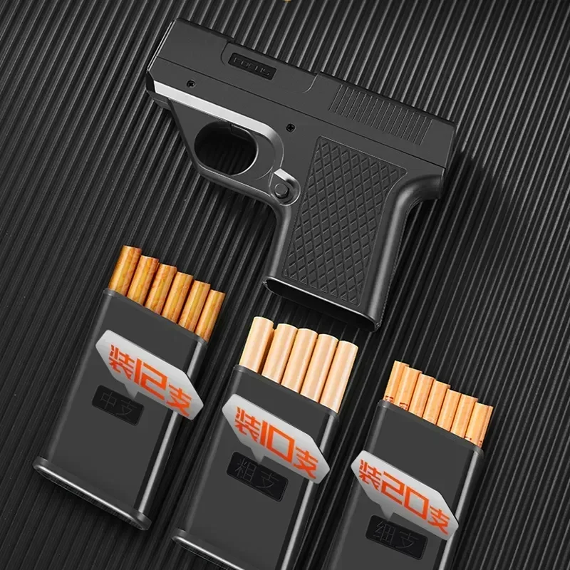 New Multifunctional Pistol Lighter Smoking Gas Lighters Cigarette Case Windproof Cigar Cigarette Lighter Torch Jet Lighter Toys