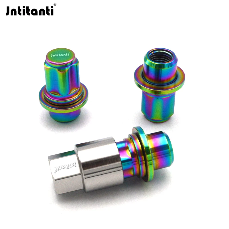 Jntitanti 5 Point Anti-Theft Closed End Mag Seat Gr.5 Titanium Lug Nut M12x1.25 for Infiniti
