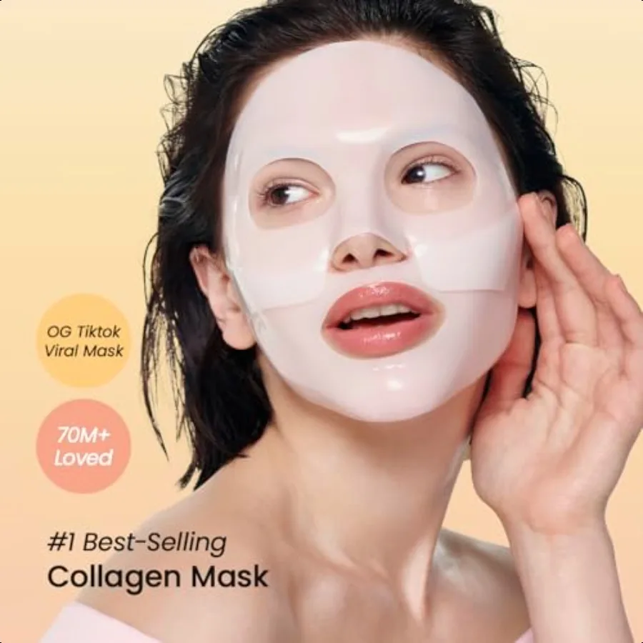 BioCollagen Real Deep Mask Hydrating Overnight Hydrogel Mask Pore Minimizing Elasticity Plumping Impment Korean Skincare Stocki