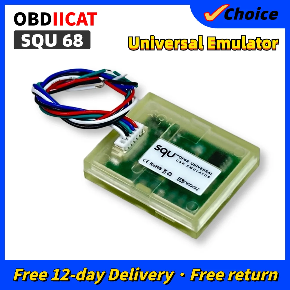 OBDIICAT OF68 Universal car emulator SQU OF68 support IMMO/Seat accupancy sensor/Tacho Programs Car Tools