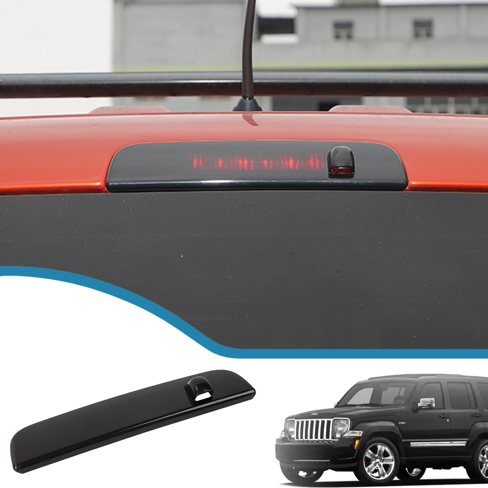 Car Rear High Third Brake Light Decoration Cover Trim Stickers for Dodge Nitro/Jeep Liberty 2007-2012 Exterior Accessories ABS