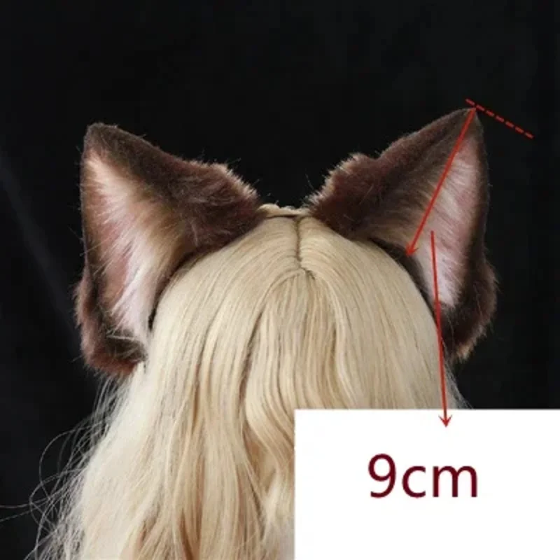 QQ 123 ใหม่หูแมวแรกลันผมห่วงหางสีน้ำตาลเครื่องแต่งกายอุปกรณ์เสริมสำหรับปาร์ตี้เกมคอสเพลย์