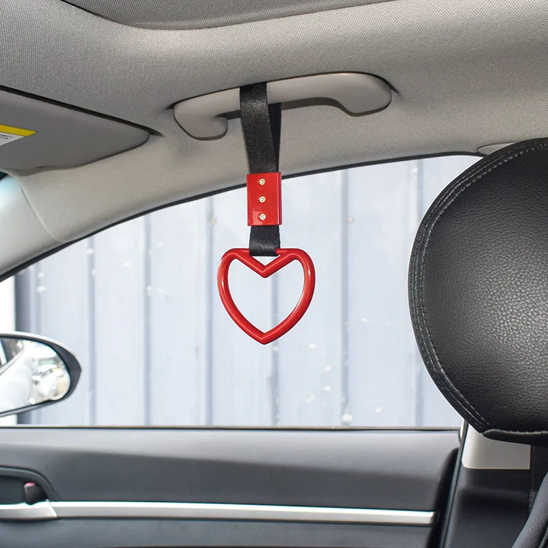 Train Bus Handle Hand Strap 1pcs Ring Heart Styling Drift Charm Strap Drift Auto Accessories Car Strap