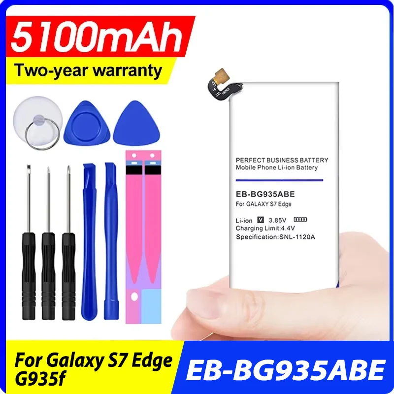 5100mah Eb-bg935abe Replacement Battery for Samsung Galaxy S7 Edge G935f G9350 G935