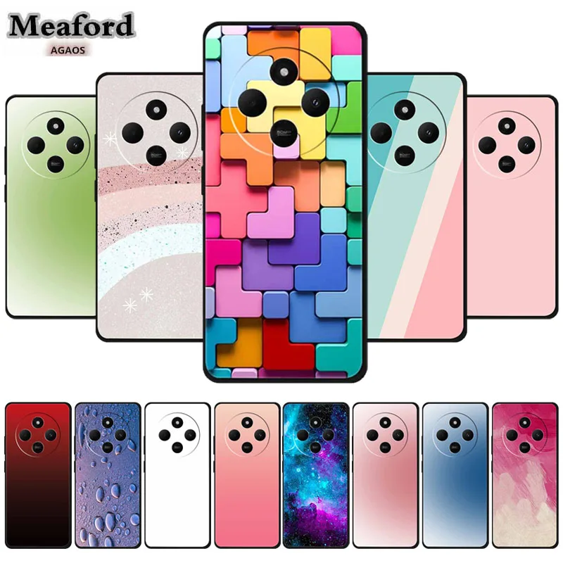 Xiaomi用のカラフルなバックカバー,TPU電話ケース,柔らかく豪華なシリコンプロテクター,グローバルファッション,poco c75 4g