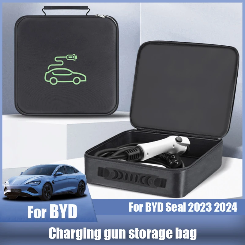 For BYD Seal 2023 2024 Charging gun cable storage box Charger rain cover box bag Rainproof cover for charging port charging gun