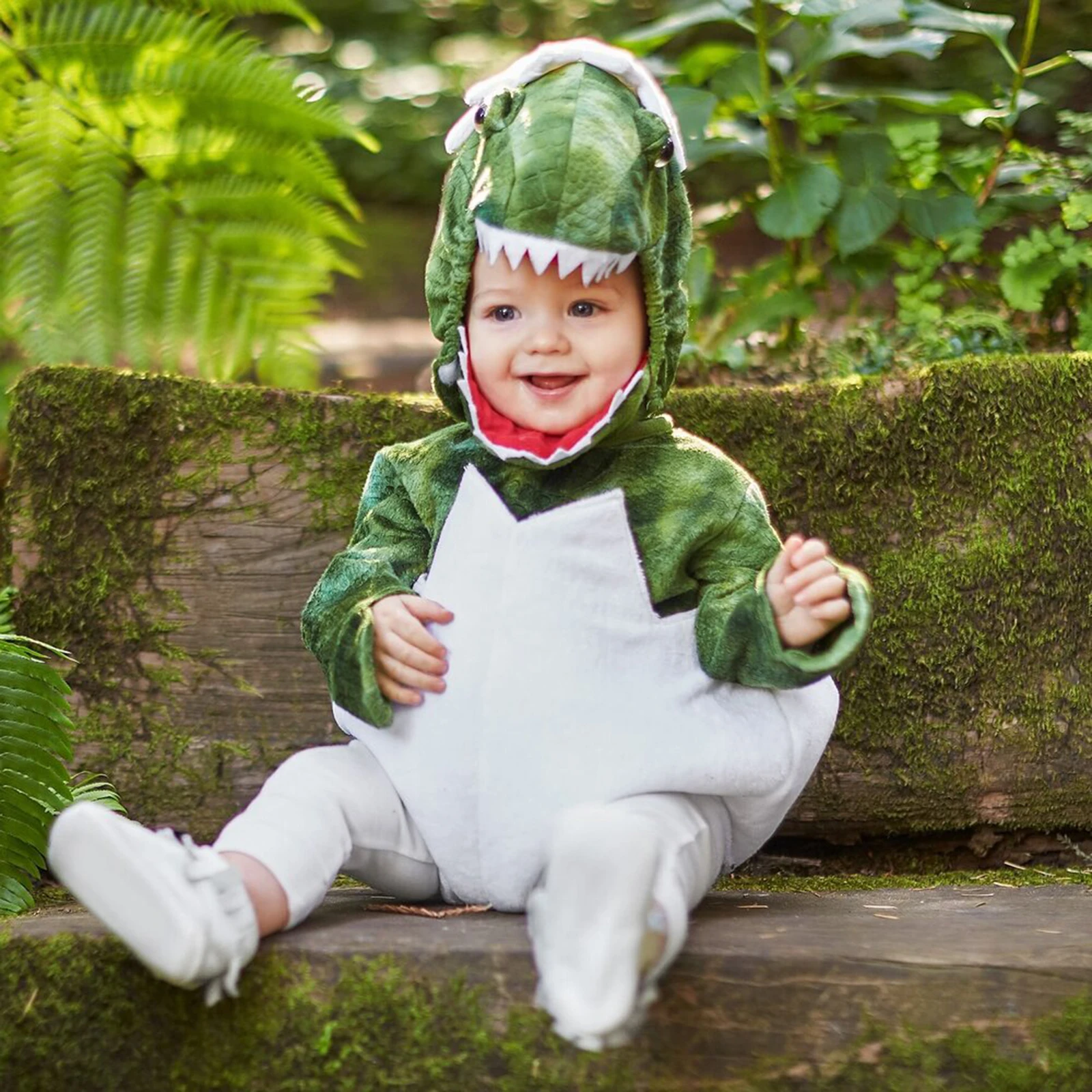 2024 Halloween DIY Play Costume Kids Creative Cartoon Dinosaur Egg Long Sleeve Romper Cartoon Hat 2Pcs Modelling Costume