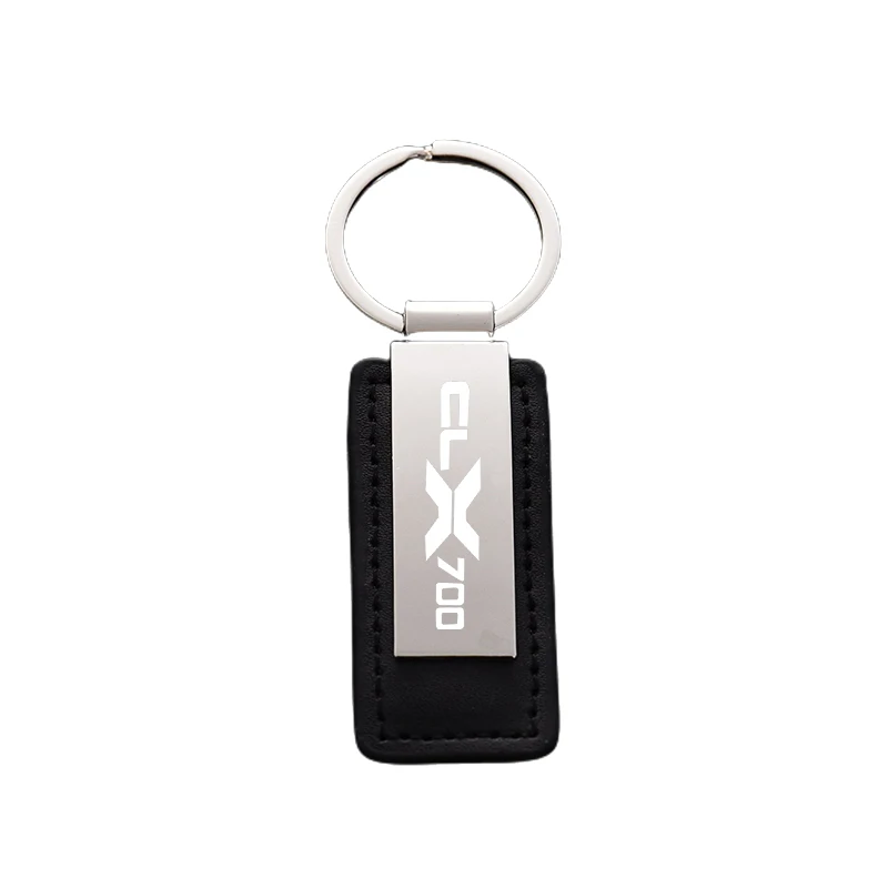 For CFMOTO CLX 700 700CL-X 700CLX clx700 CL-X Adventure Custom Leather Keychain Alloy Keyring Motorcycle Accessories