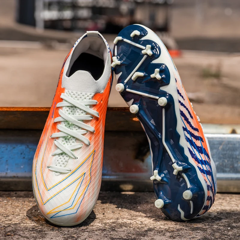 Men AG FG Soccer Cleats Shock Absorbing PU Anti Slip Studs For Adult Outdoor Lawn High Intensity Football Training Sessions
