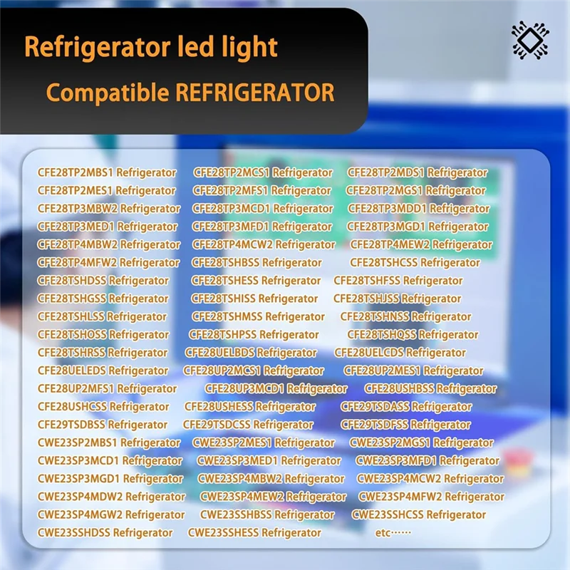 

ABJO-WR55X11132 WR55X25754 Refrigerator Light,Refrigerator Led Light Assembly Replacement Wr55x30602 Wr55x26486 10 PCS