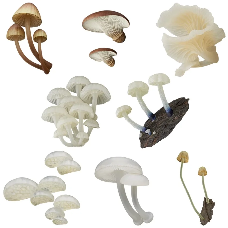 Japanese Ikimon 'Glow Mushrooms' Series Gachapon Magnetic Bioluminescent Fungi Decor Re-Release Toy Collectible Action Figure