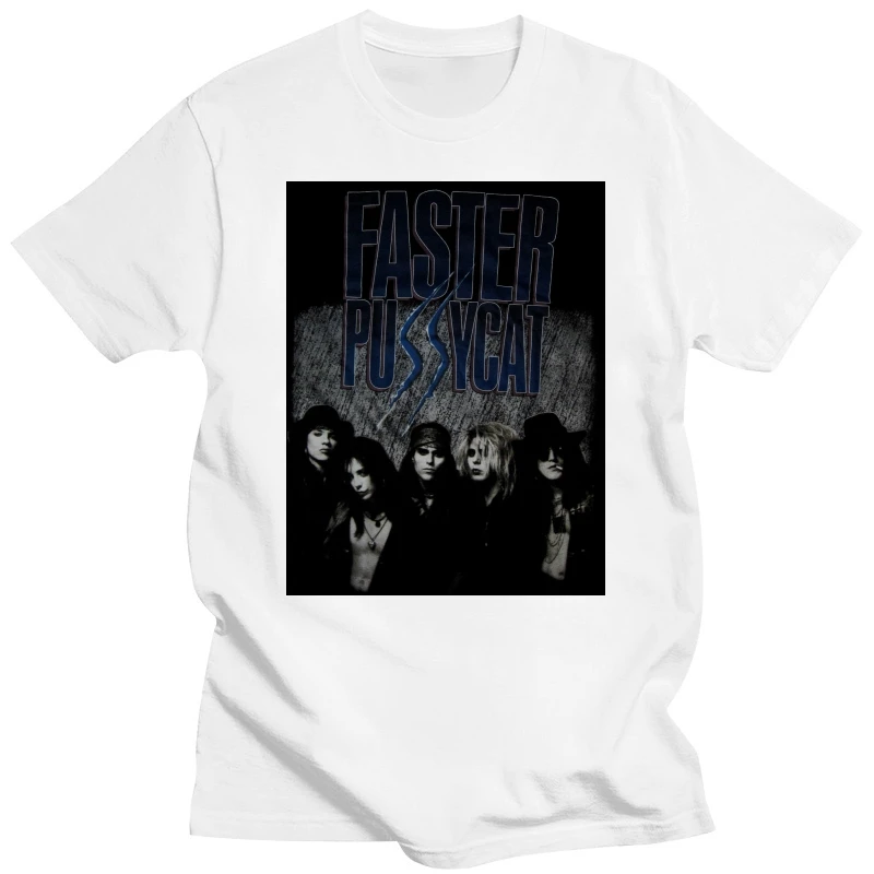 Faster Pussycat - S / T Tour'87 - '88 T Shirt ( S - Xxxl ) Sleeve Tee Shirt Homme Tshirt