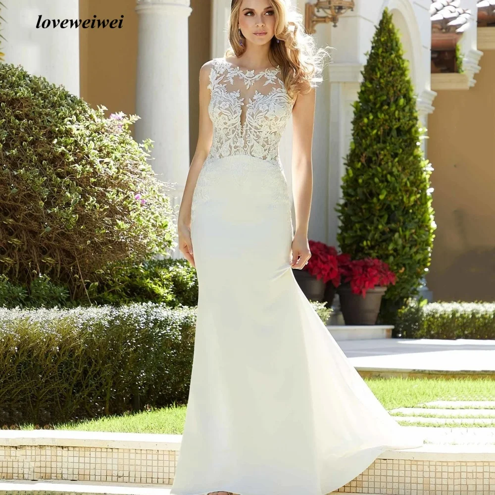 Aangepaste Bohemen Trouwjurk Kant Zeemeermin Tank Bruid Jurken Elegante Backless Bruidsjurk Nieuwe Collectie Vestidos De Novia