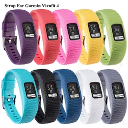 Silicone Replacement Band for Garmin Vivofit 4 Wristband Strap with Secure Metal Watch Clasp Buckle Women Men