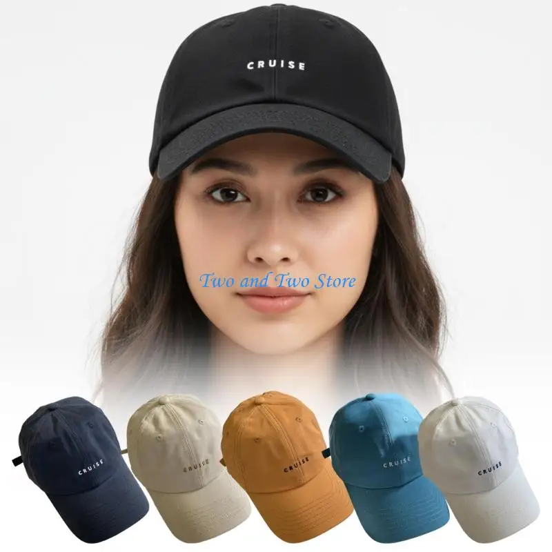 

HX6F Embroidered Lettered Baseball Hat Unisex Adjustable Fit Breathable For Adults