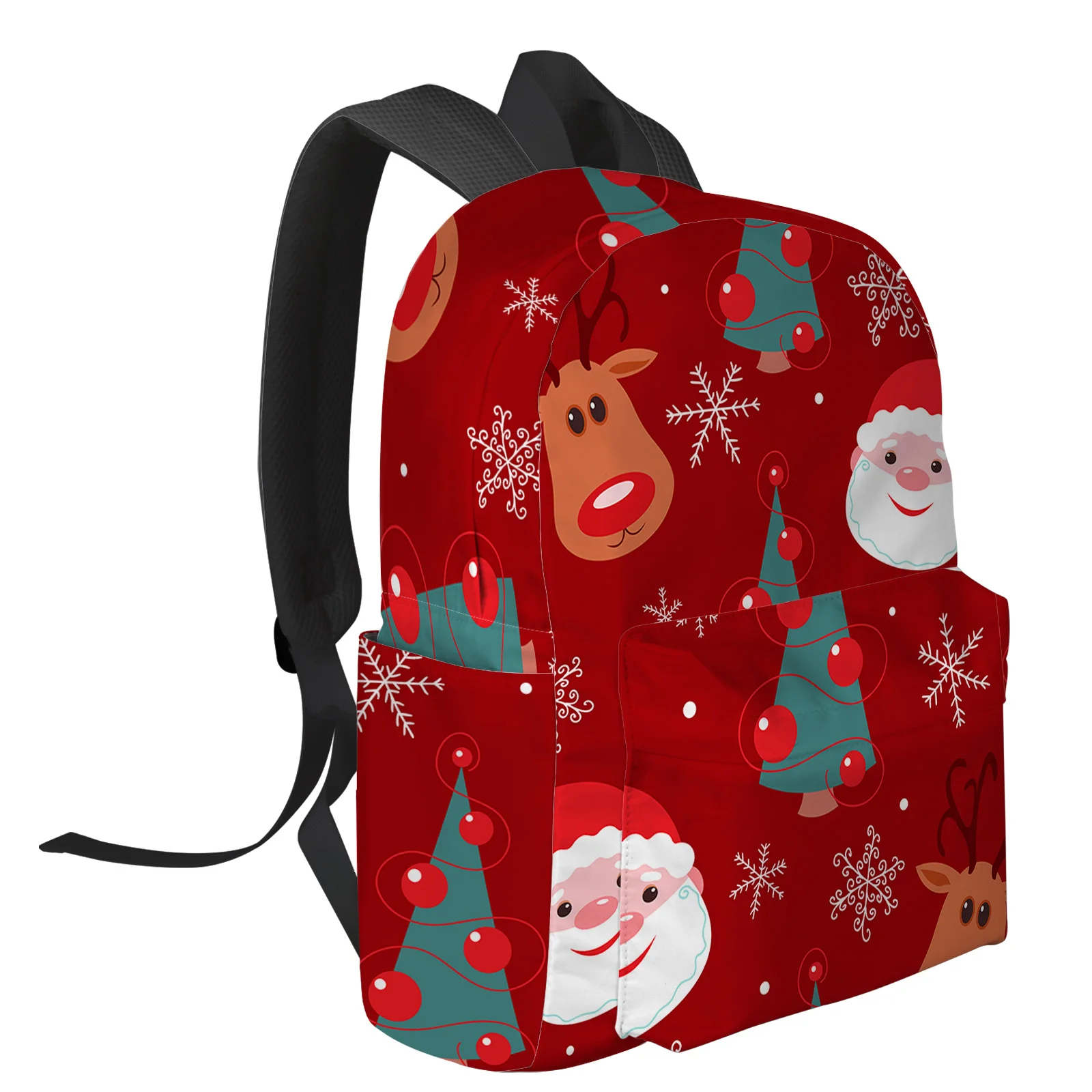 Christmas Reindeer Snowflake Hat Animal Tree Backpack School Bags Teenager Girls Bookbag Men Backbag Shoulder Bag Laptop Mochila