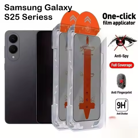 1-3Pcs 9H Privacy Screen Protector for Samsung Galaxy S25 Edge S23 S24 S21 Ultra S22 Plus FE Dust Free Tempered Glass Full Cover