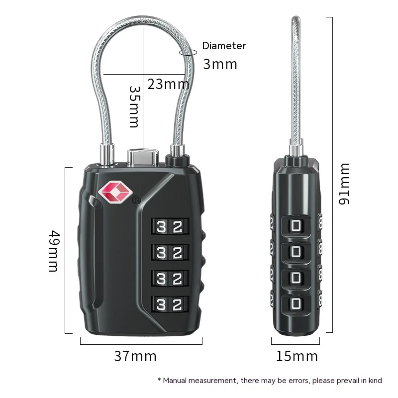 Reise Outdoor Custom Clearance Vorhänge schloss Drahtseil Passworts chloss dreistelliges Passwort Gepäck tragbare Zink legierung Zoll Vorhänge schloss