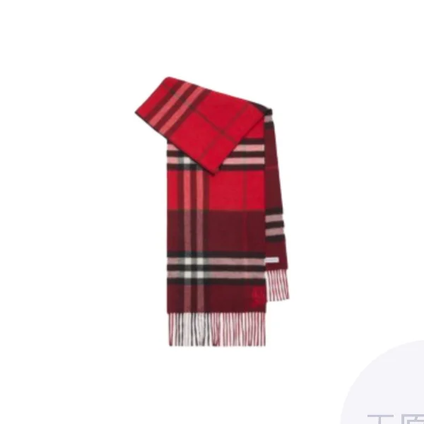 Burberry Cashmere Knit Scarves Unisex Postbox Red/Great Britain Red 81153141