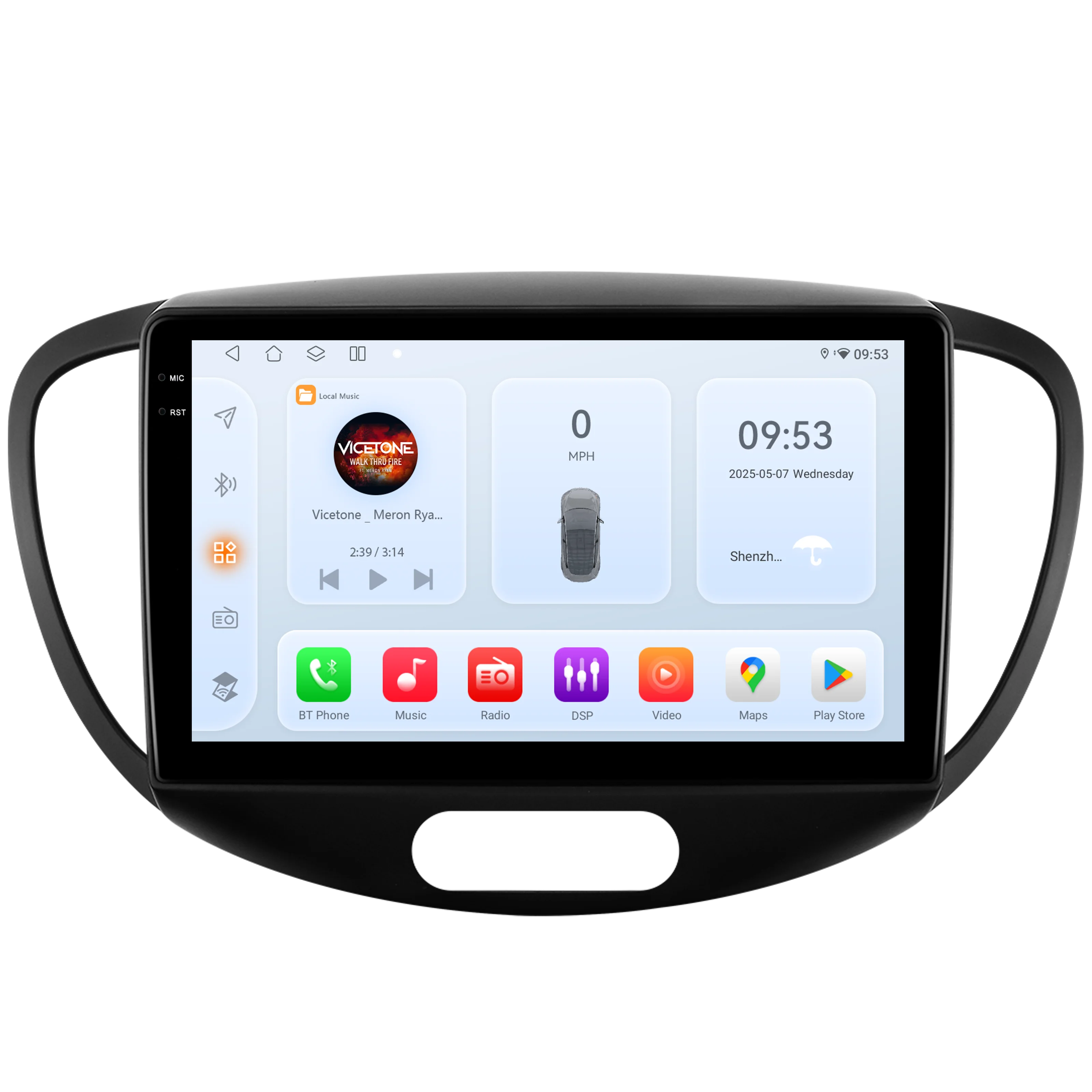 9 "Algpo 2Din Android14 Autoradio voor Hyundai i10 2007-2013 BT 4G Auto CarPlay Navi GPS RDS DSP Snapdragon 6115 360 ° CAM - afbeelding 2