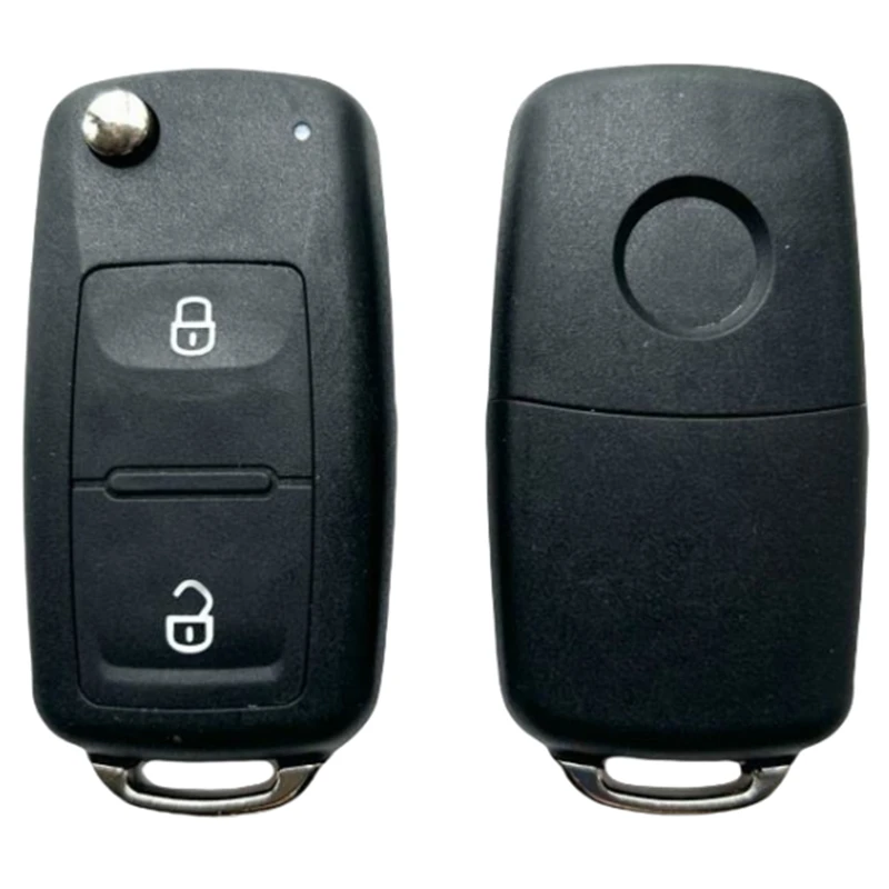 XIEAILI OEM 10Pcs 2Button Replacement Key Case Flip Folding Remote Key Shell For VW Tiguan Golf Passat Polo Jetta