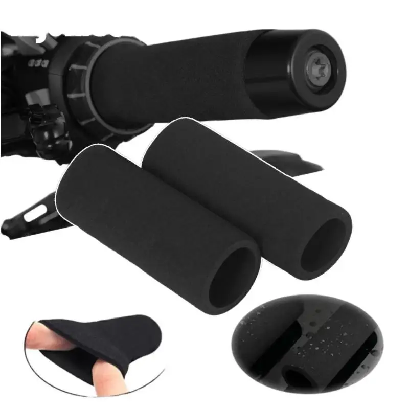 ~2Pcs Motorcycle Hand Protector Foam  Cuffs Motorcycle Handlebar End Anti Vibration Cover Grips Motorbike Handle Grip