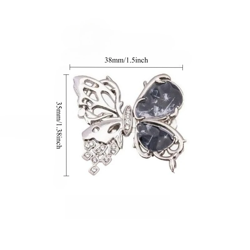 4Pcs Elegant Colorful Butterfly Style Jean Skirt Waist Reducer Clip - Multi-functional Adjustable Tightness Fasteners, Non-Punch