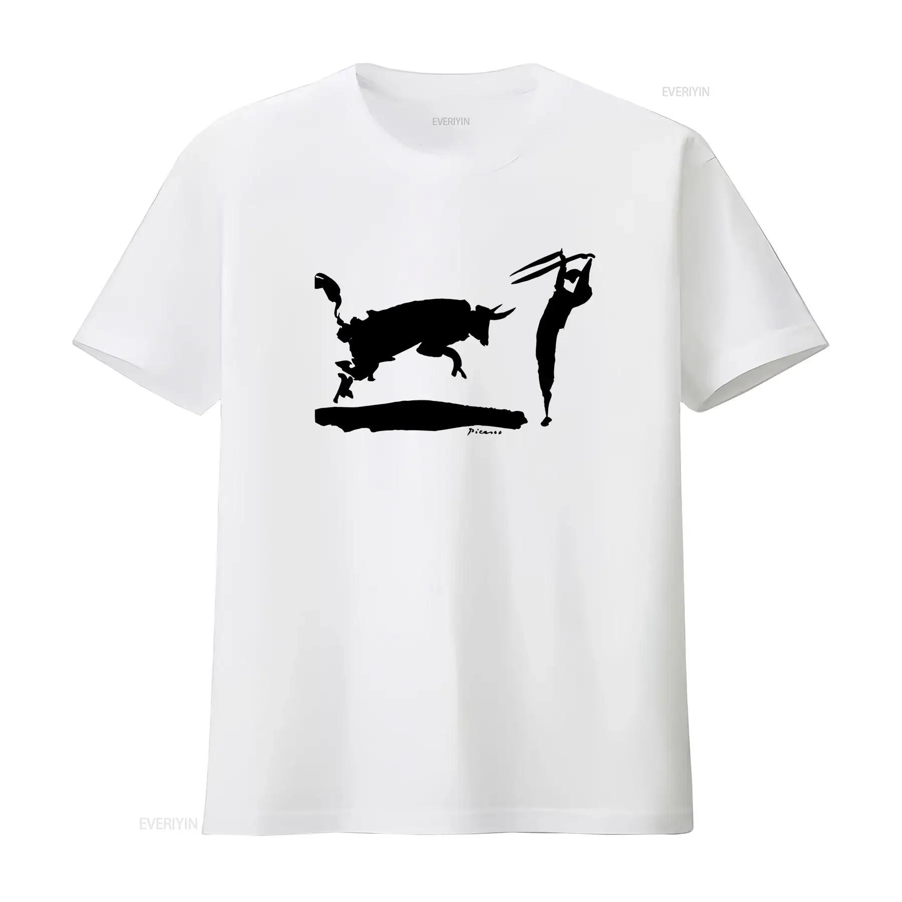 Pablo Picasso Bullfight 1960 T Shirt Men's and Women's Sizes bc 291 vintage Washed homme Top For Everyday Wear Comfortable