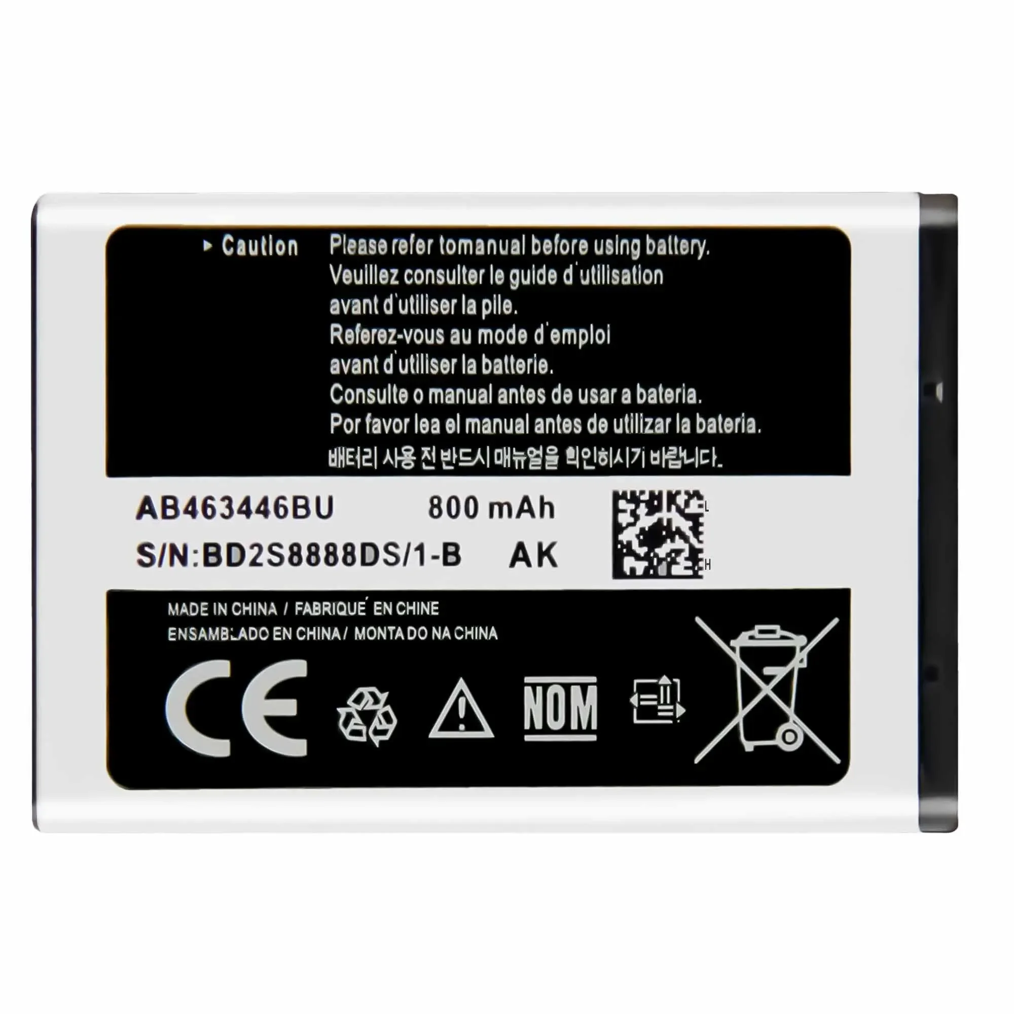 AB463446BU AB043446BE AB553446BU Battery For Samsung C3300K X208 B189 B309 GT-C3520 E1228 GT-E2530 E339 GT-E2330 C5212