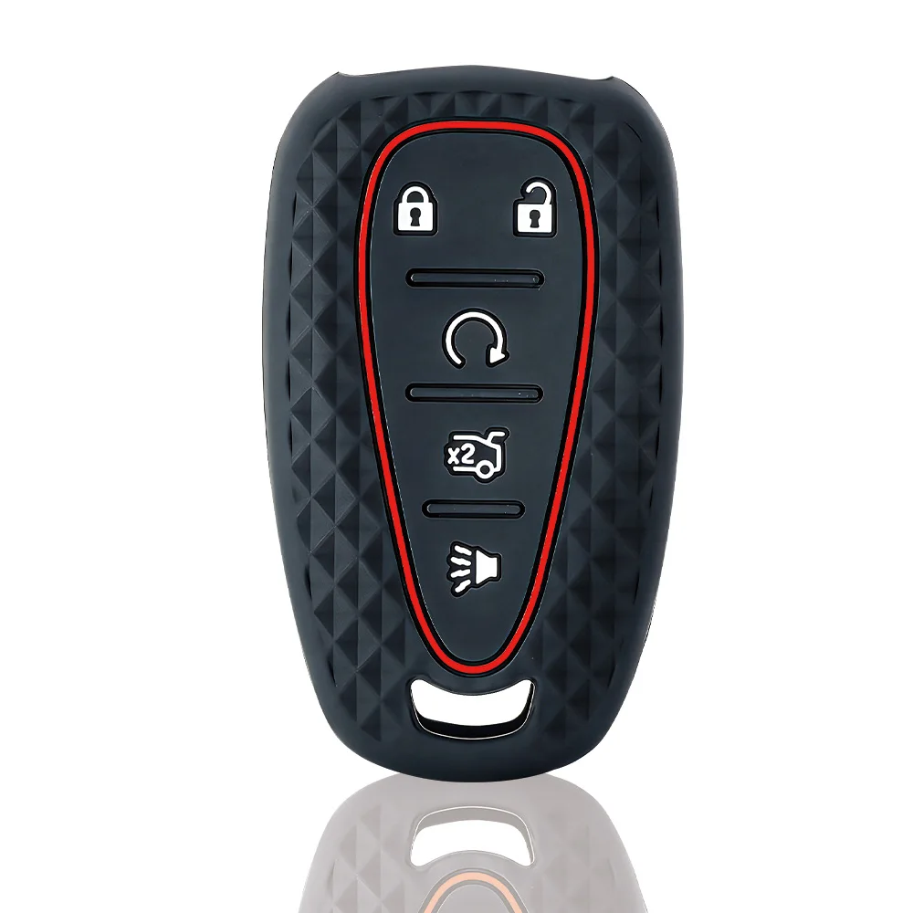 Hot sale Silicone Car Remote Key Case Holder Key Cover For Chevrolet Camaro Malibu Cruze Equinox Volt 5 Buttons Auto Accessorise