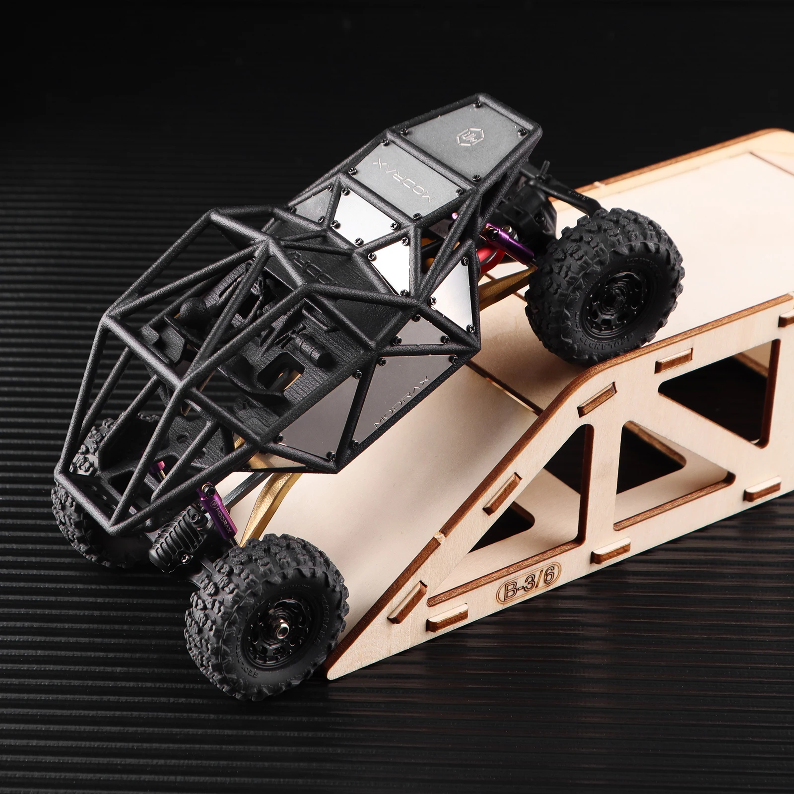 ModRax MR30-Rock Spider Body Shell for SCX30, Nylon Crawler Body & Stainless Steel Armor Include Mini Driver Figure & Scale Seat