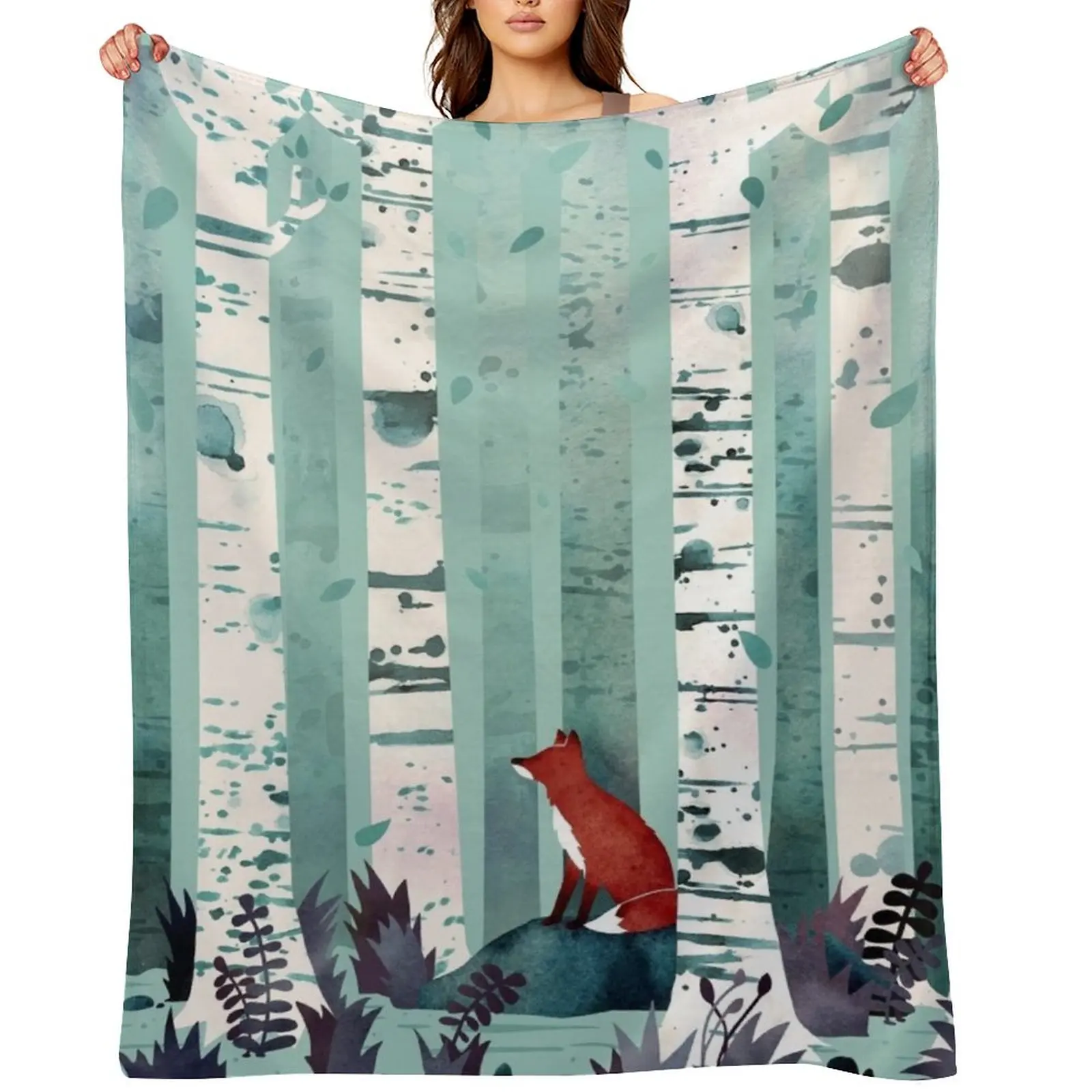 

The Birches Throw Blanket Personalized Gift Thermals For Travel Sofa Quilt Luxury St Blankets
